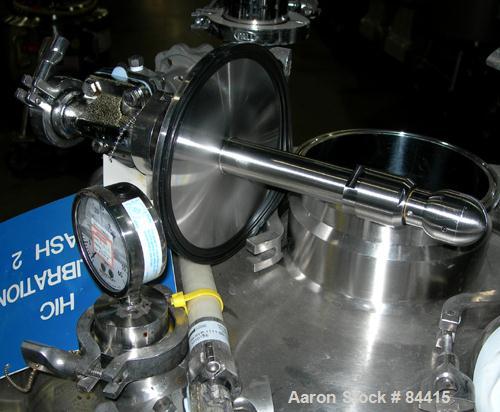USED: Northland Stainless pressure tank, 60 gallon, 316 stainless steel, polished internal. 24" diameter x 32" straight side, dished top and bottom. Internal rated FV/50 psi at 400 deg F. (1) Spray b...