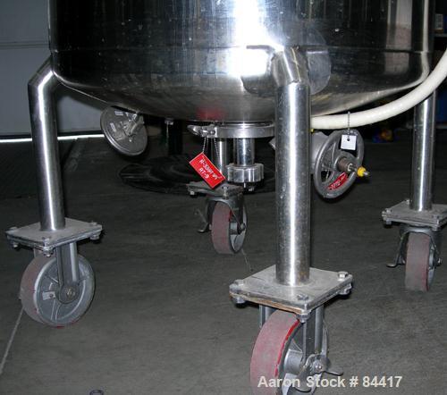 USED: Northland Stainless pressure tank, 60 gallon, 316 stainless steel, polished internal. 24" diameter x 32" straight side, dished top and bottom. Internal rated FV/50 psi at 400 deg F. (1) Spray b...