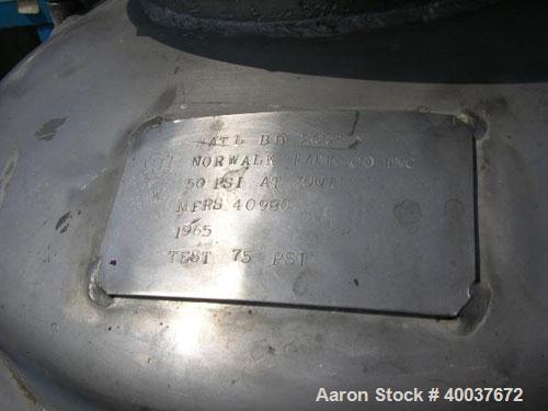 Used 50 Gallon Stainless Steel Norwalk Pressure Tank