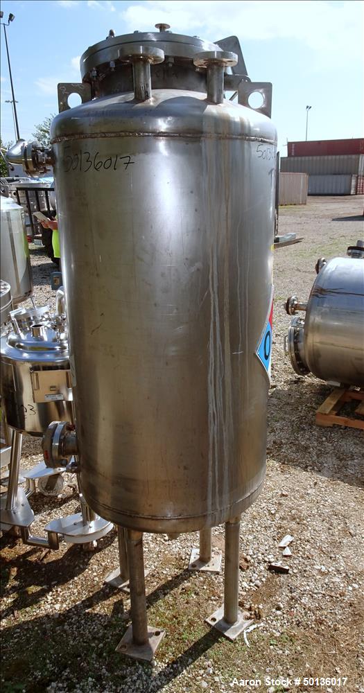 Used- Overly Inc. Pressure Tank, Approximate 150 Gallon, 304L Stainless Steel