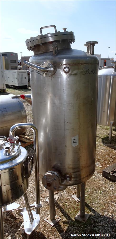 Used- Overly Inc. Pressure Tank, Approximate 150 Gallon, 304L Stainless Steel