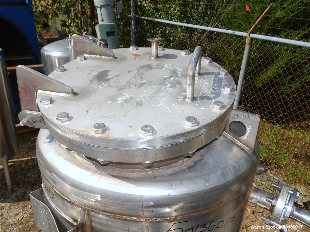 Used- Overly Inc. Pressure Tank, Approximate 150 Gallon, 304L Stainless Steel