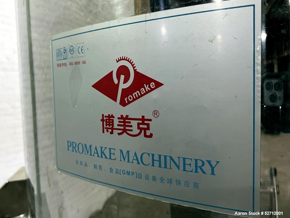 Guangzhou Promake Machinery Model PMK-1000, 1,000 Liter (264 Gal) Capacity PMK-Vacuum Emulsifying Mixer