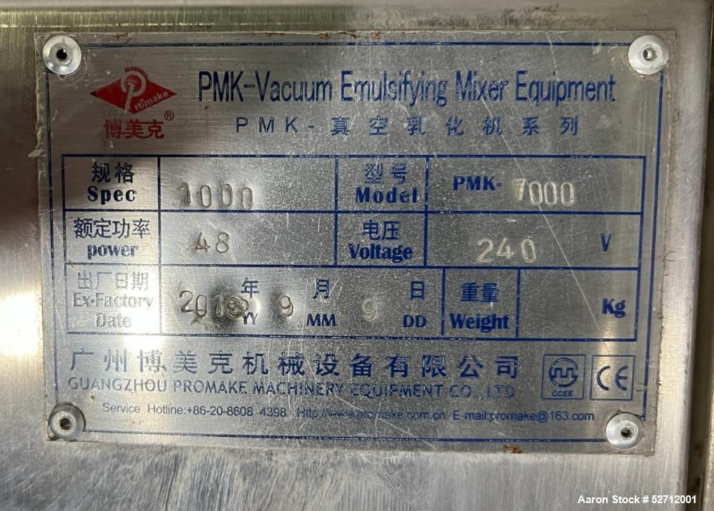 Guangzhou Promake Machinery PMK-Vacuum Emulsifying Mixer