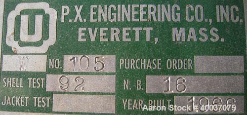 Used 425 Gallon Stainless Steel P.X. Engineering Pressure Tank, Model HV45957C-