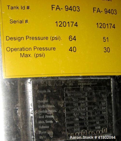 Used 200 Liter Stainless Steel Packo Receiver