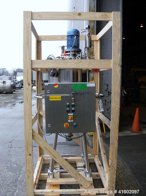 Used Packo Inox Pressure Tank, 52.8 gallon (200 liter), 316 stainless steel, vertical. Approximate 20’’ diameter x 34’’ straight side. Flat bolt on top, dished bottom. Internal rated –14.5 psi/50 psi...