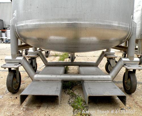 Used Mueller Tank, 275 Gallon, Model F, 316 Stainless Steel, Vertical. 46’’ diameter x 36’’ straight side, dish top and bottom. Internal rated to 15 psi. Openings: top (2) 2’’ NPT, 18’’ manway, no co...