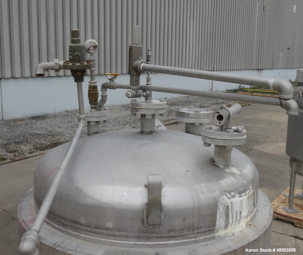 Used Paul Mueller Tank, 100 Gallon, 304 Stainless Steel, Vertical.