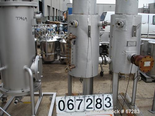 USED: Pemberton Fabricators pressure tank, 20 gallon, 304 stainlesssteel, vertical. 16" diameter x 23" straight side. Dished top andbottom, internal rated 45 psi at 200 deg F. Includes a Watlowhorizo...