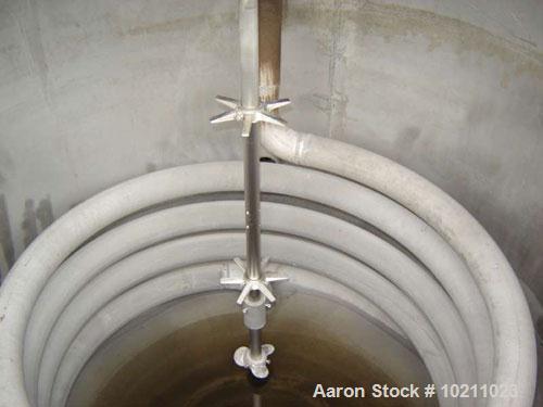 Used Pensaco Division stainless steel condenser. 36" straight side x 44" diameter. With hinged lid. Manufactured 1978. Pensado Division stainless steel condenser, serial #780022, Equip #14..200.00, 3...