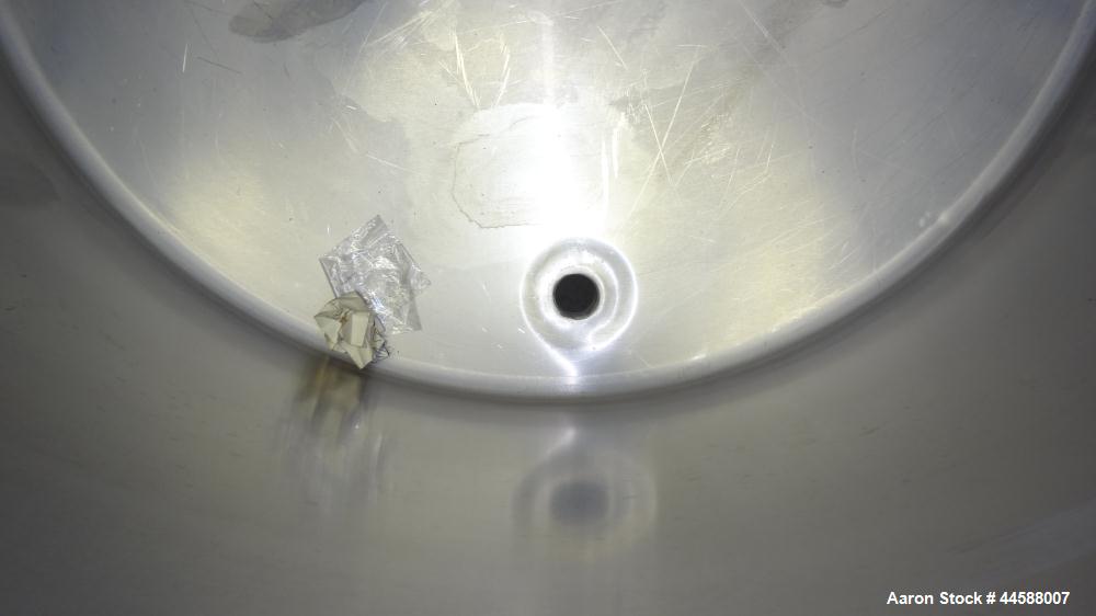 Used Perma-San Tank, 170 Gallons, Model OVS, 316 Stainless Steel, Vertical. Approximately 38-1/2” diameter x 44-1/2” straight side, open top with 1/2 hinged covers, sloped bottom.  Provision for a cl...