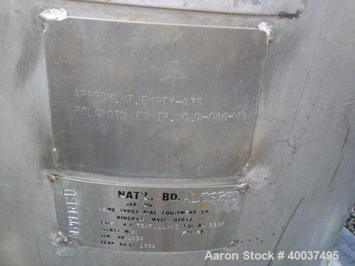 Used 50 Gallon Stainless Steel Perry Products Pressure Tank 