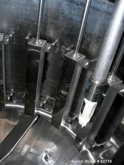 Used Pfaudler Pressure Tank System Consisting Of: (1) Pfaudler pressure tank, 300 gallon, 316L stainless steel, vertical. 48" diameter x 36" straight side, dished bolt-on top, dish bottom. Internal r...
