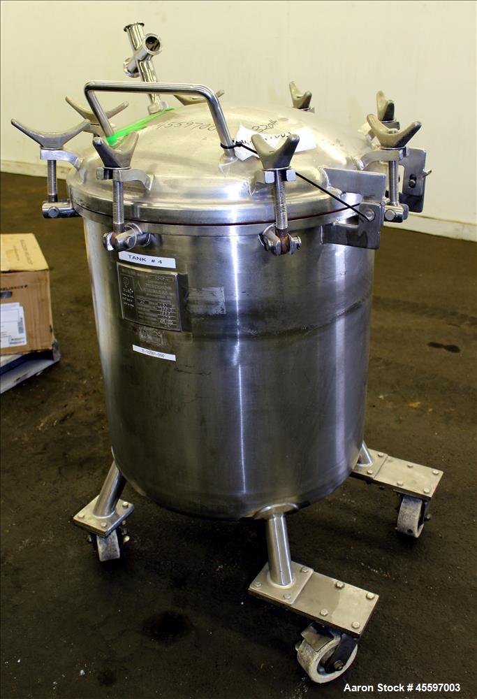 Used 52 Gallon Stainless Steel Vertical Pressure Tank