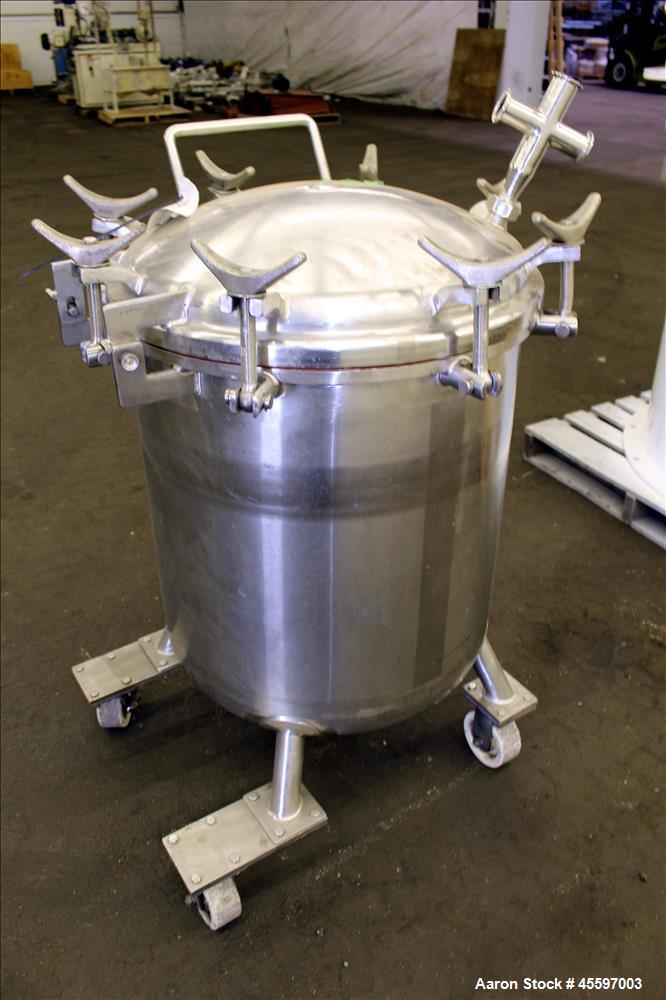 Used 52 Gallon Stainless Steel Vertical Pressure Tank