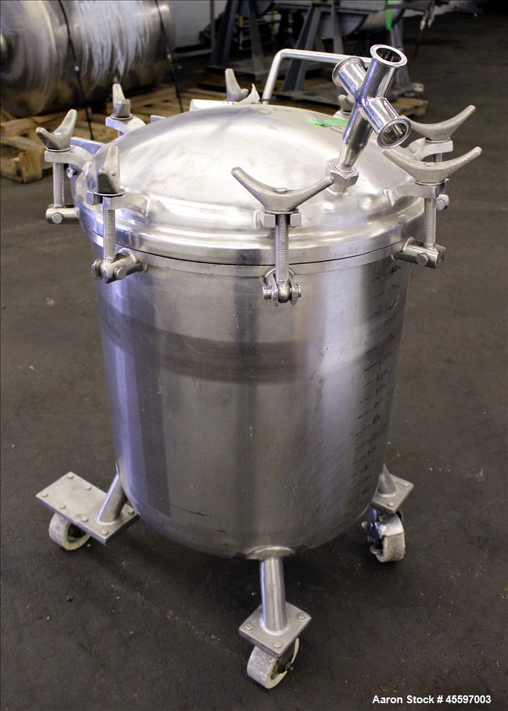 Used 52 Gallon Stainless Steel Vertical Pressure Tank