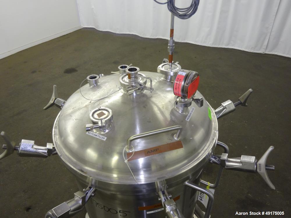 Used Precision Stainless Pressure Tank, 52.8 Gallon (200 Liter), 316L Stainless