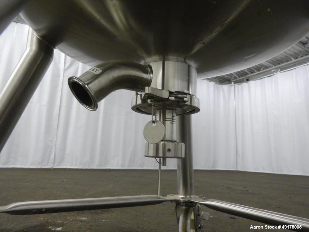 Used Precision Stainless Pressure Tank, 52.8 Gallon (200 Liter), 316L Stainless