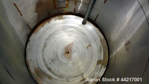 Used Precision Tank & Equipment Tank, 430 Gallon, 304 Stainless Steel, Horizontal. 44" Diameter x 60" straight side, dished heads. Openings top 2", 16" man ways with 10" hand holes in the covers. 5" ...