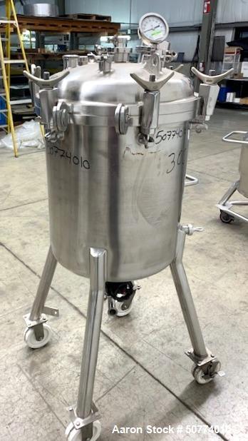Used Precision Stainless Pressure Tank, 39.6 Gallon (150 Liter)