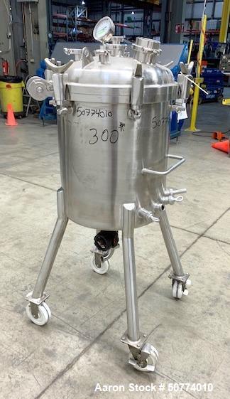 Used- Precision Stainless Pressure Tank, 39.6 Gallon (150 Liter)