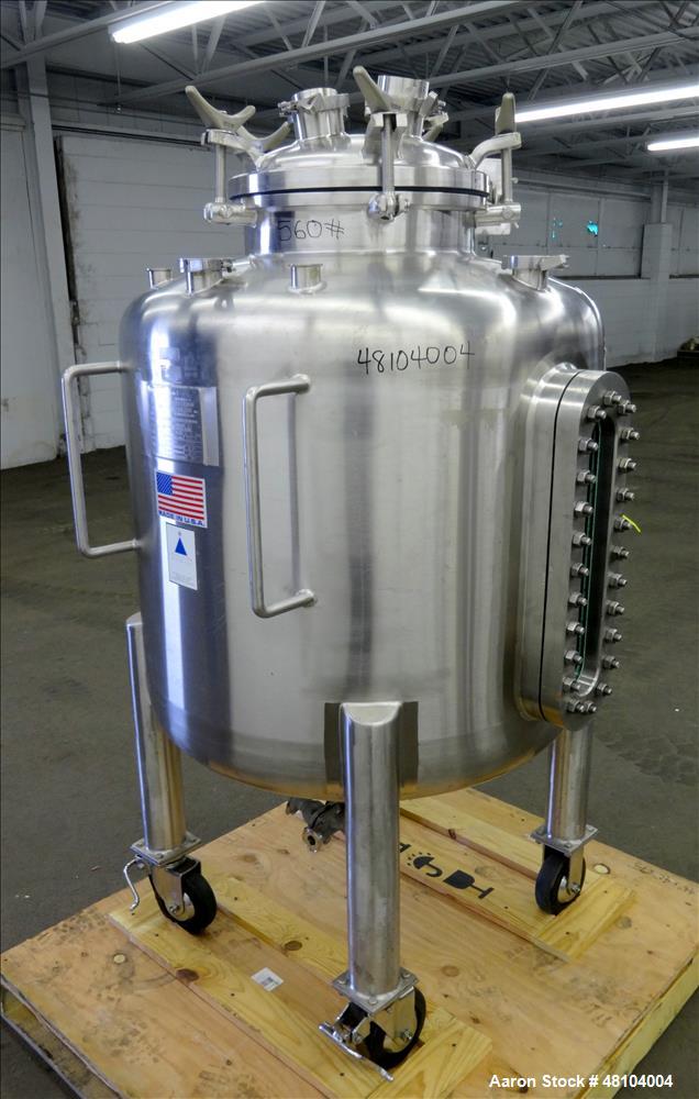 Used- Precision Stainless Pressure Tank, 400 Liter (105.6 Gallon), 316L Stainles
