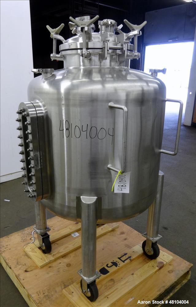Used Precision Stainless Pressure Tank, 400 Liter (105.6 Gallon), 316L Stainles