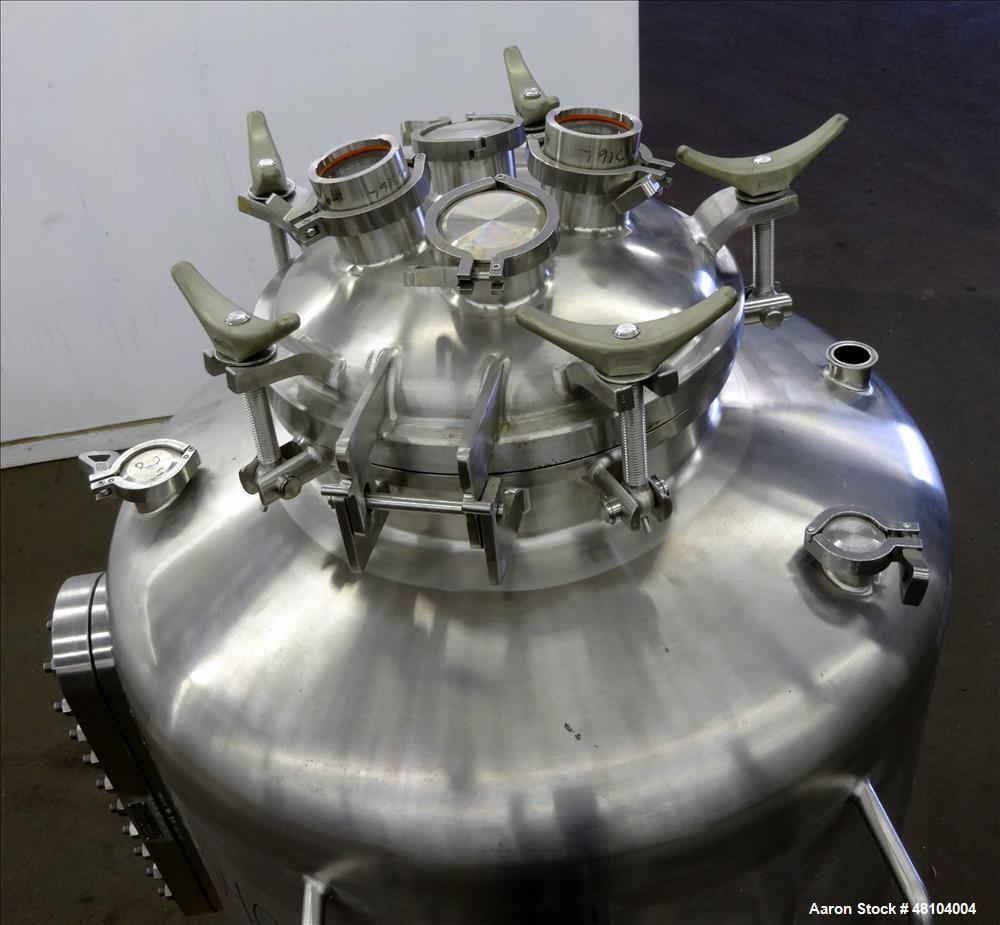 Used Precision Stainless Pressure Tank, 400 Liter (105.6 Gallon), 316L Stainles