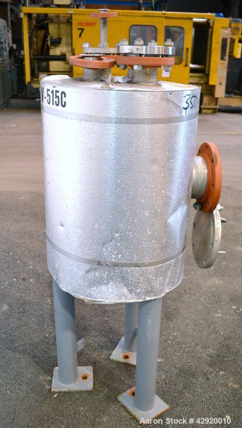 Used Precision Stainless Pressure Tank, 20 Gallon, 304L Stainless Steel, Vertical. 17-1/2’’ Diameter x 20’’ straight side, dished top and bottom. Internal rated 50 psi at 300 degrees F. Openings top ...