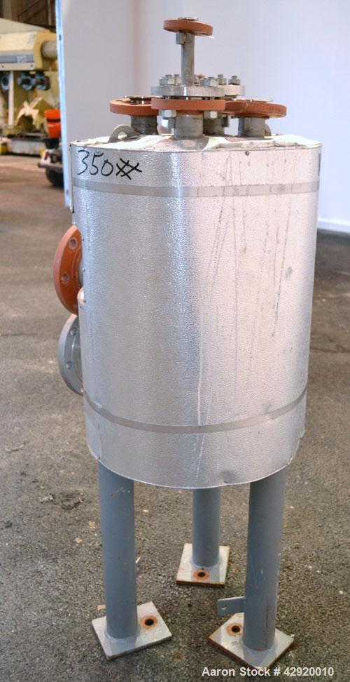 Used Precision Stainless Pressure Tank, 20 Gallon, 304L Stainless Steel, Vertical. 17-1/2’’ Diameter x 20’’ straight side, dished top and bottom. Internal rated 50 psi at 300 degrees F. Openings top ...