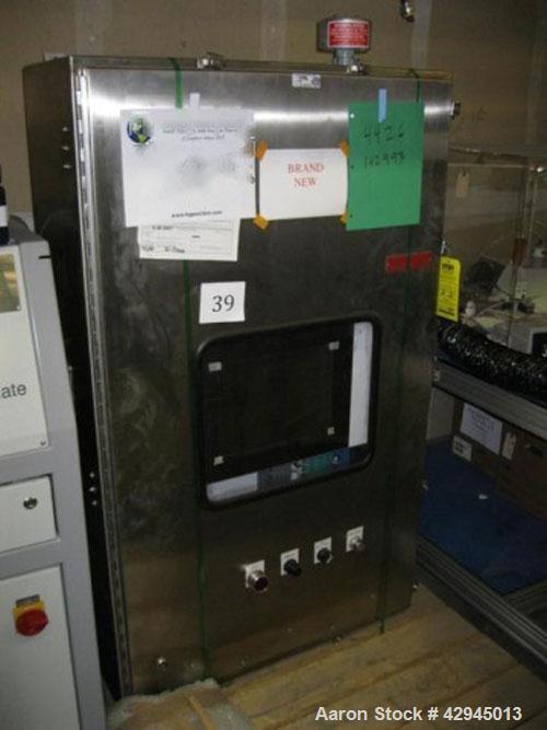 Used Precision Stainless Tank, 15 Liter (3.96 Gallon), 316L Stainless Steel, Vertical. 10-1/2" Diameter x 11" straight side, dished clamp on top, coned bottom. Polished internal rated 1 psi at  300 d...