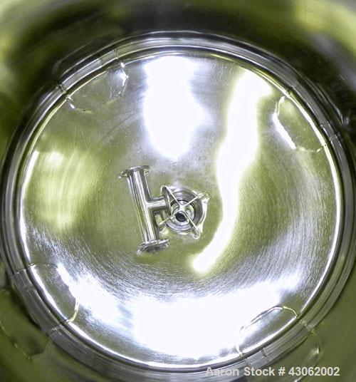 Used Precision Stainless Tank, 200 Liter (52.8 Gallon), 316L Stainless Steel, Vertical. 22’’ Diameter x 33’’ straight side. Flat open top with a 1 piece cover with a 1/3 hinged cover, dished bottom. ...