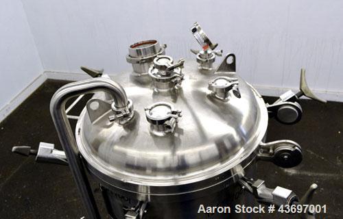 Used Precision Stainless Pressure Tank, 39.6 Gallon (150 Liter), 316L Stainless Steel, Vertical.  22-1/2” Diameter x 24” straight side, dished clamp on top, dished bottom.  Internal rated 67.5 psi at...