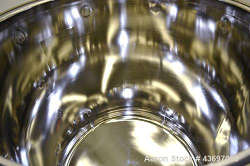 Used Precision Stainless Pressure Tank, 66 Gallon (250 Liter), 316L Stainless Steel, Vertical.  28” Diameter x 28” straight side, dished clamp on top, dished bottom. Internal rated 55.4 psi at –20 to...