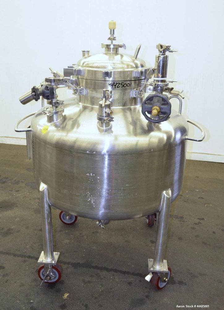 Used- Precision Stainless Pressure Tank, 80 Gallon