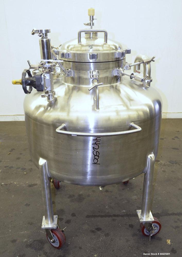 Used- Precision Stainless Pressure Tank, 80 Gallon