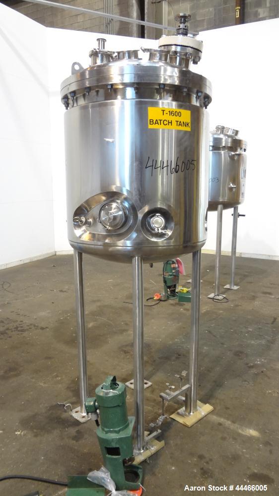 Used 375 Liter Stainless Steel Precision Stainless Pressure Tank, Model XJSS-18