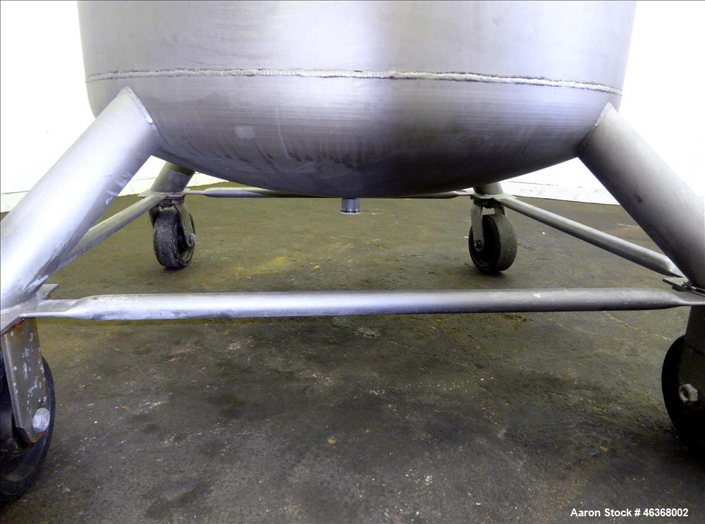 Used Precision Stainless Pressure Tank, 207 Gallon, 316L Stainless Steel, Vertical. 42" Diameter x 28" straight side, dished top and bottom. Internal rated 17 psi at -20 to 300 degrees F. Openings: t...