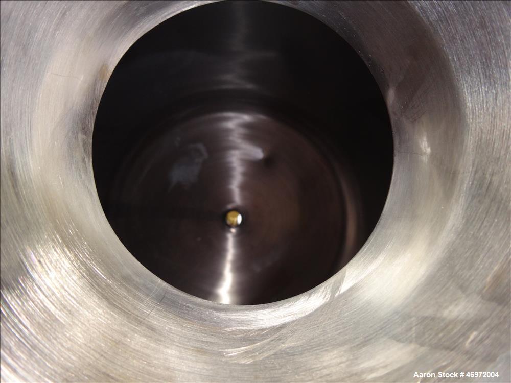 Used Precision Stainless Tank, 100 Gallons, 316 Stainless Steel, Vertical.