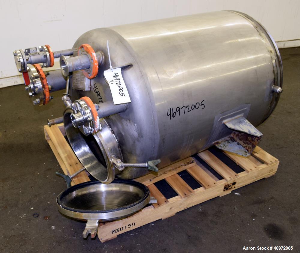 Used Letsch Precision Stainless Tank, 100 Gallons, 316 Stainless Steel, Vertica
