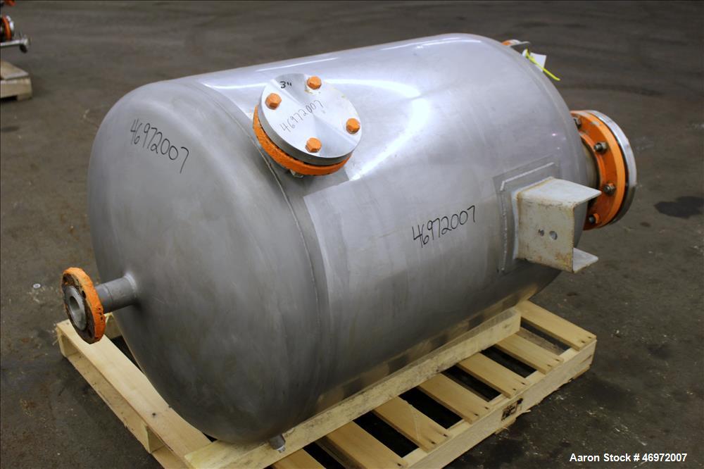 Used Precision Stainless Tank, 100 Gallons, 316 Stainless Steel, Vertical.