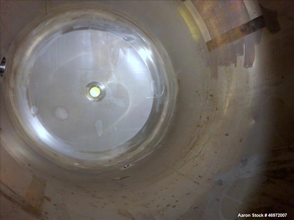 Used Precision Stainless Tank, 100 Gallons, 316 Stainless Steel, Vertical.