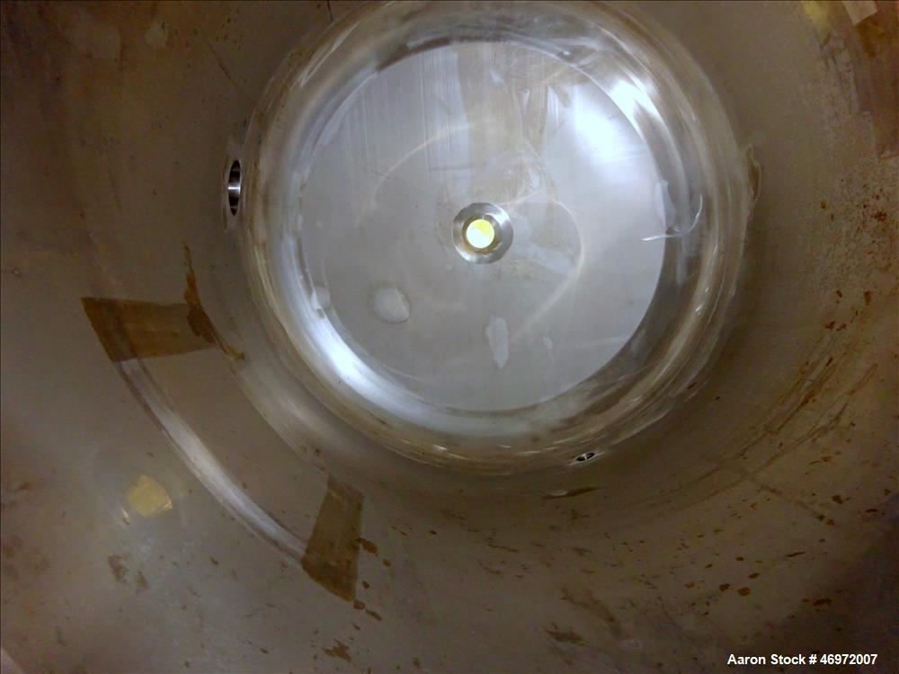 Used Precision Stainless Tank, 100 Gallons, 316 Stainless Steel, Vertical.
