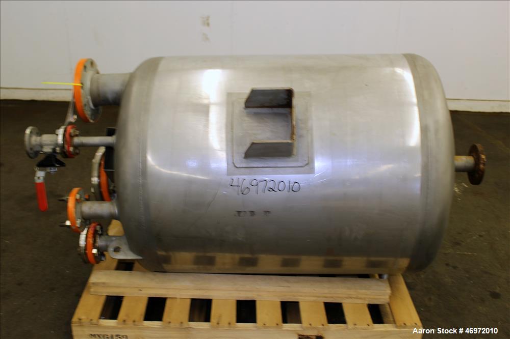 Used Precision Stainless Tank, 100 Gallons, 316 Stainless Steel, Vertical