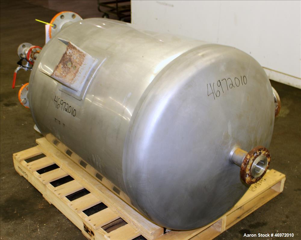 Used Precision Stainless Tank, 100 Gallons, 316 Stainless Steel, Vertical