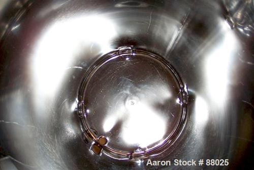 USED: Precision Stainless Tank, 52 gallon, 316L stainless steel, vertical. 20" diameter x 40" straight side. Open top with 1 piece cover, sloped bottom. Internal rated atmos at 100 deg F. Provision f...