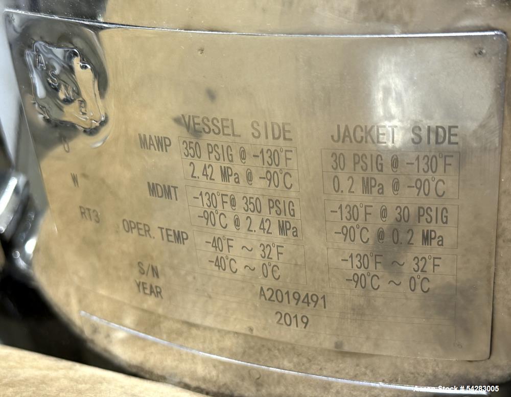 Precision Extraction 9 Gallon Jacketed Pressure Vessel for Cold Extraction