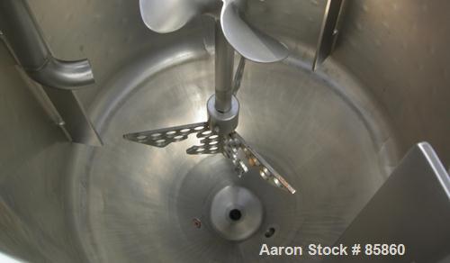 USED: Precision Stainless reactor, 52 gallon, 316L stainless steel, vertical. 24" diameter x 24" straight side x 15" coned bottom. Bolt on dished top. Internal rated 25 psi at 300 deg F, dimple jacke...