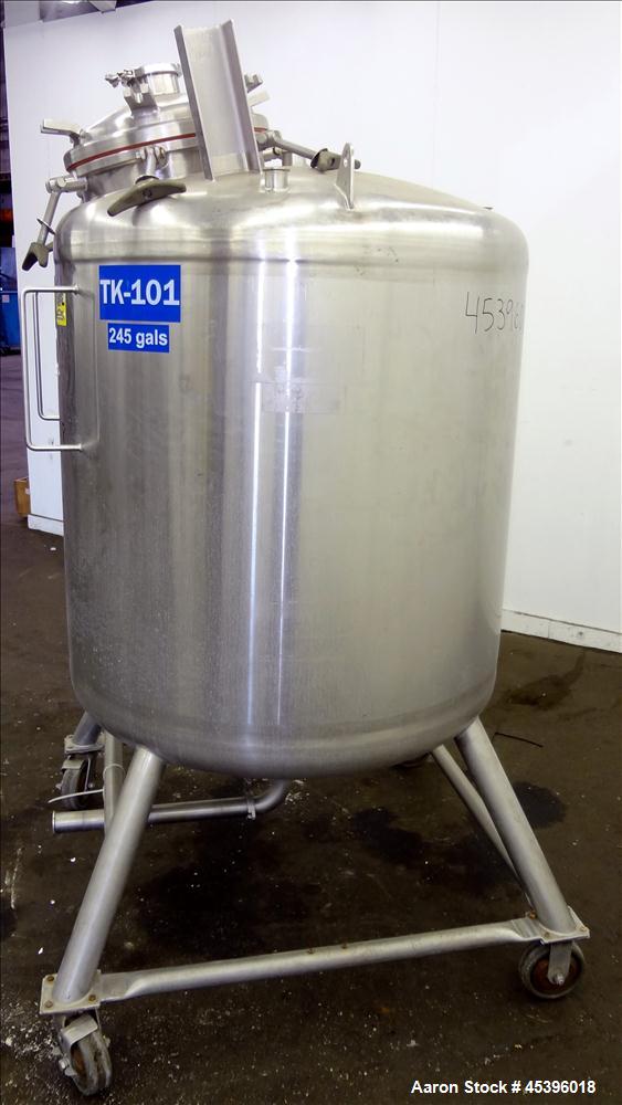 Used 800 Liter Stainless Steel Precision Stainless Pressure Tank